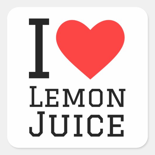 私はレモンジュースが大好きだ スクエアシール (正面)