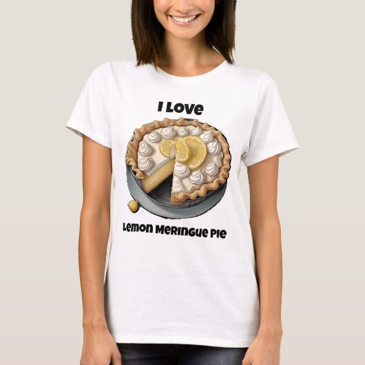 私はレモンメレンゲパイが大好き Tシャツ (正面)