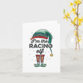 私はレーシングエルフのクリスマスギフト カード (黄色い花)