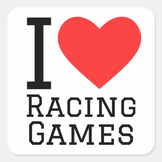 私はレースゲームが大好きだ スクエアシール (正面)