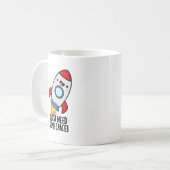 私はロケットプン宇宙おもしろいが必要だ コーヒーマグカップ (正面左)