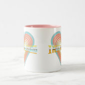 私はロゴのマグを苦闘することを憎みます ツートーンマグカップ (中央)