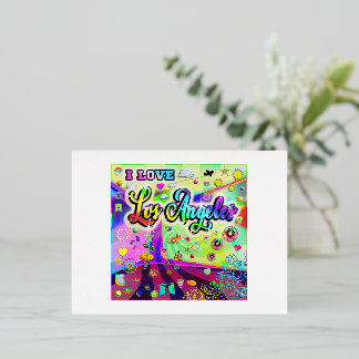 私はロサンゼルスエネルクールギー葉書が大好き 箔シーズンポストカード