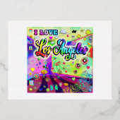 私はロサンゼルスエネルクールギー葉書が大好き 箔シーズンポストカード (正面)