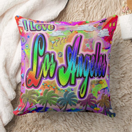 私はロサンゼルスヴィスタ表現ピロー クッション (ブランケット)