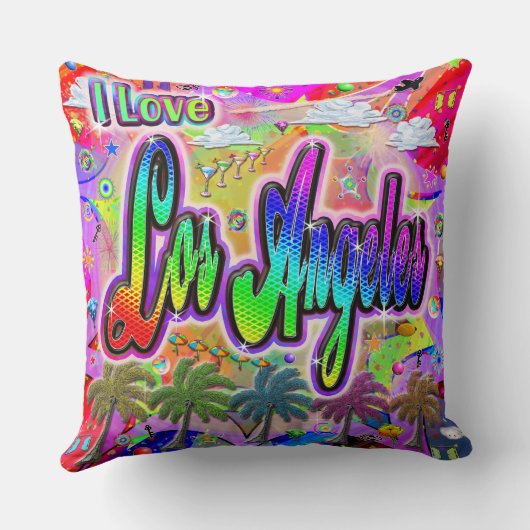 私はロサンゼルスヴィスタ表現ピロー クッション (裏面)