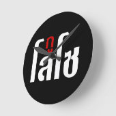 私はロソタイ語スクリ☺プトです☺。 ラウンド壁時計 (傾斜)