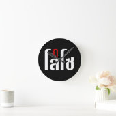 私はロソタイ語スクリ☺プトです☺。 ラウンド壁時計 (ホーム)