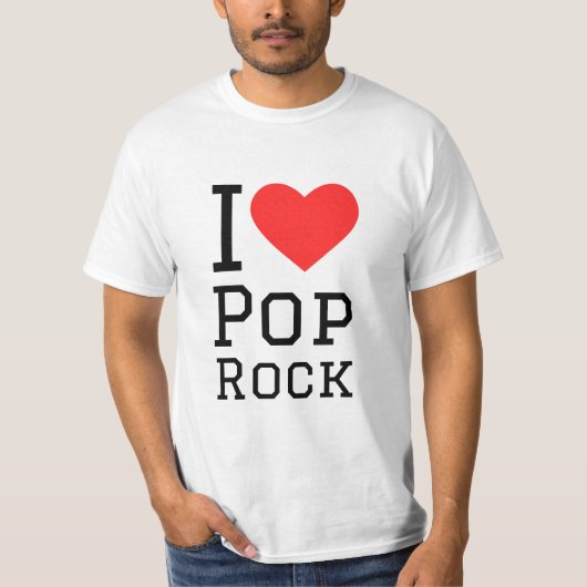 私はロックがポップ・アートの大好き Tシャツ (正面)
