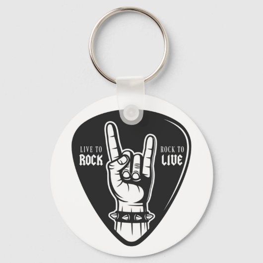 私はロックが大好きだ キーホルダー (正面)