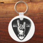 私はロックが大好きだ キーホルダー (正面)