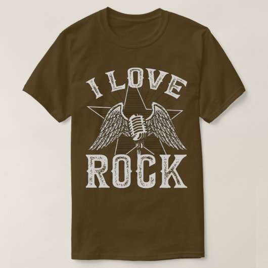 私はロックが大好きだ Tシャツ (デザイン正面)
