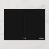 私はロックが大好きNロール電気ギターピンクブラック ポストカード (裏面)