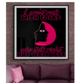 私はロックできないフォーク ポスター