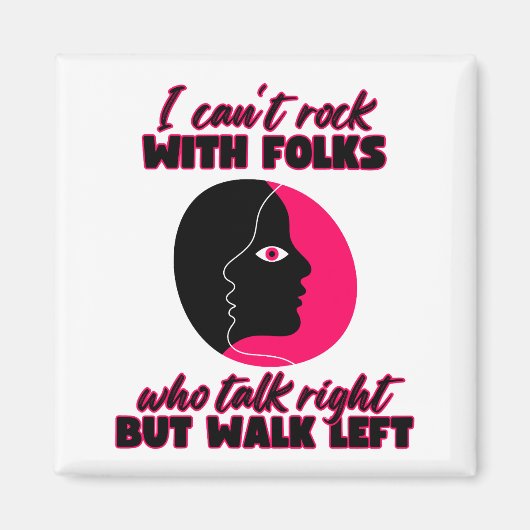 私はロックできないフォーク マグネット (正面)