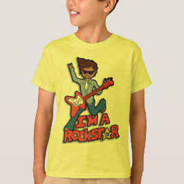 私はロックスターギターのダークヘアボーイだ