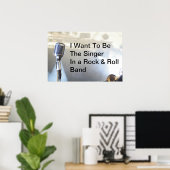 私はロックバンドで歌いたい転が ポスター (ホームオフィス)