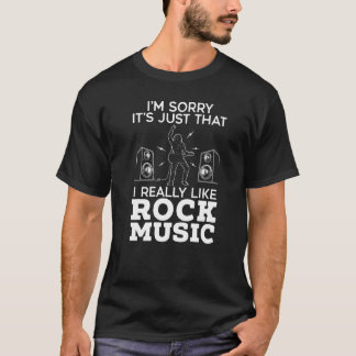 私はロックミュージックギタリストのギタープレーヤーRが大好き Tシャツ