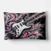 私はロックンロールのエレクトリックギターが大好パーソナライズされたき アクセサリーポーチ (裏面)