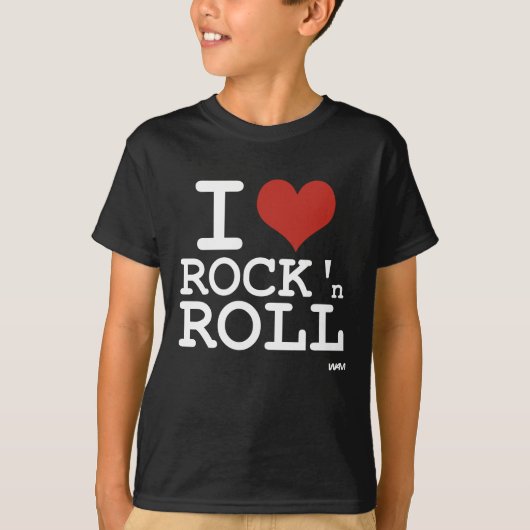 私はロックンロールを愛します Tシャツ (正面)