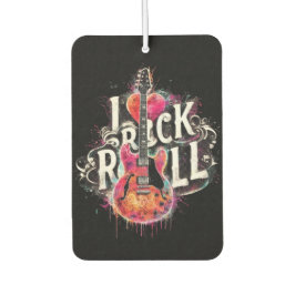 私はロックNロール電気ギター絵を描ズ大好き カーエアーフレッシュナー