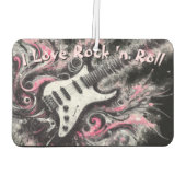 私はロックNロール電気ギター絵を描ズ大好き カーエアーフレッシュナー (裏面)
