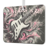 私はロックNロール電気ギター絵を描ズ大好き カーエアーフレッシュナー (左)