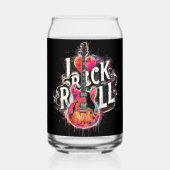 私はロックNロール電気ギター絵を描ズ大好き ガラス缶 (裏面)