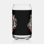 私はロックNロール電気ギター絵を描ズ大好き ガラス缶 (右)