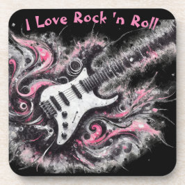 私はロックNロール電気ギター絵を描ズ大好き コースター