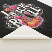 私はロックNロール電気ギター絵を描ズ大好き シェルパブランケット (3/4)