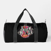 私はロックNロール電気ギター絵を描ズ大好き ダッフルバッグ (裏面)