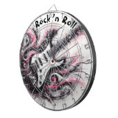 私はロックNロール電気ギター絵を描ズ大好き ダーツボード (正面右)