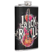 私はロックNロール電気ギター絵を描ズ大好き フラスク (右)