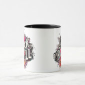 私はロックNロール電気ギター絵を描ズ大好き マグカップ (中央)