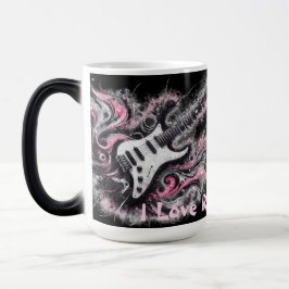 私はロックNロール電気ギター絵を描ズ大好き モーフィングマグカップ