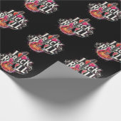 私はロックNロール電気ギター絵を描ズ大好き ラッピングペーパー (角)