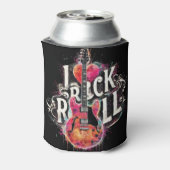 私はロックNロール電気ギター絵を描ズ大好き 缶クーラー (缶裏面)