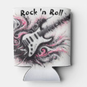 私はロックNロール電気ギター絵を描ズ大好き 缶クーラー (裏面)