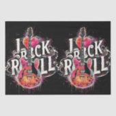 私はロックNロール電気ギター絵を描ズ大好き 薄葉紙 (正面)