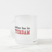 私はロッテルダムにむしろいます フロストグラスマグカップ (正面左)