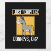 私はロバが大好きだ ワインラベル (シングルラベル)