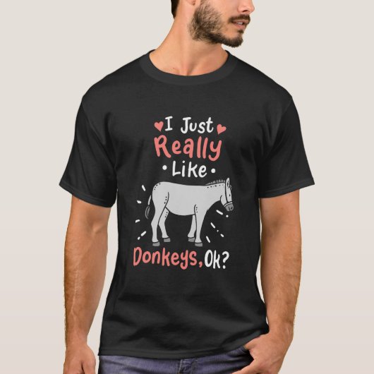 私はロバが大好き Tシャツ (正面)