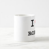 私はロバートを愛します コーヒーマグカップ (中央)