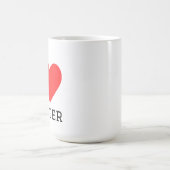 私はロブスターが好きです コーヒーマグカップ (中央)
