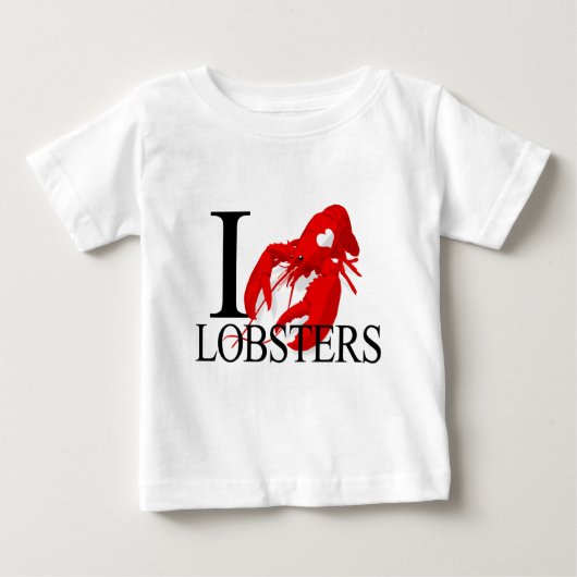 私はロブスターのベビーを愛します ベビーTシャツ (正面)