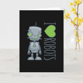 私はロボットが大好き カード (黄色い花)