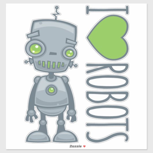 私はロボットが大好き シール (シート)