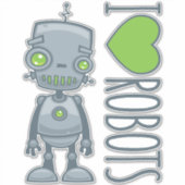 私はロボットが大好き シール (正面)