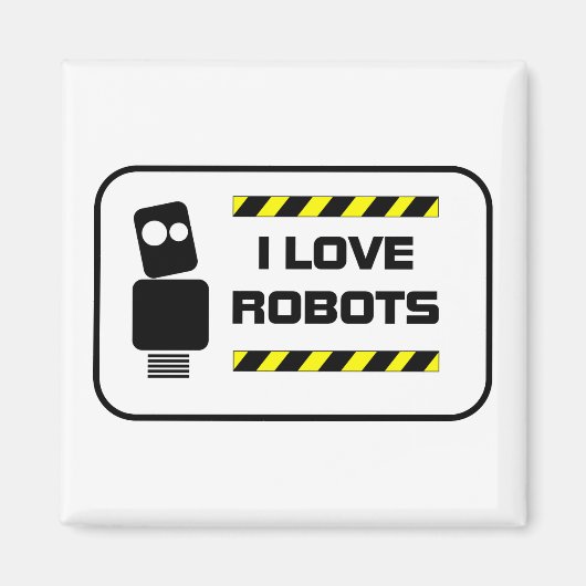 私はロボットが大好き マグネット (正面)